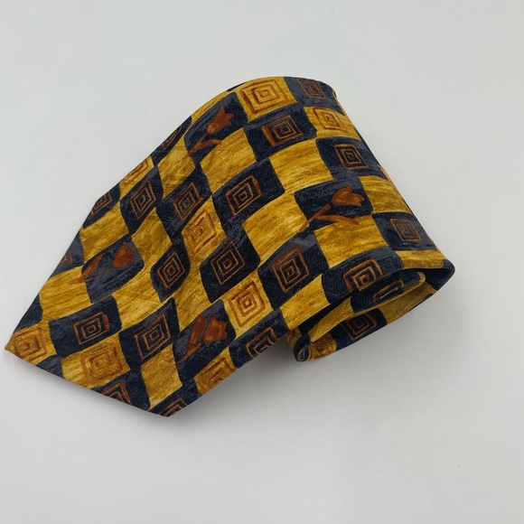 Boss Other - Boss Yellow and Black Checkered Tie